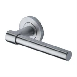 Phoenix Lever Handle On Concealed Fix Round Rose - Satin Chrome