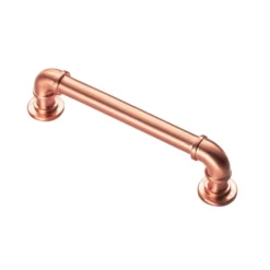 Pipe Shape Cabinet Pull Handles - Available In Two Sizes - Satin Copper (lacquered)