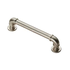 Pipe Shape Cabinet Pull Handles - Available In Two Sizes - Satin Nickel