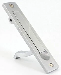 Pocket Door Edge Pull - Spring Loaded - Satin Chrome
