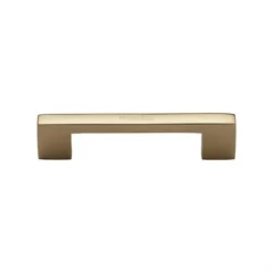 Slim Rectangular Section Cupboard Door / Drawer Pull Handle - Available In Seven Sizes - Polished Brass (Lacquered)