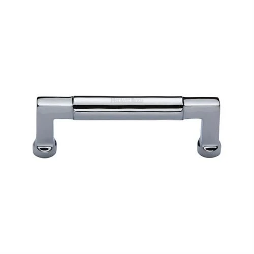 Rectangular Section Cabinet Pull Handle With Round Grip - Available In Six Sizes - Polished Chrome