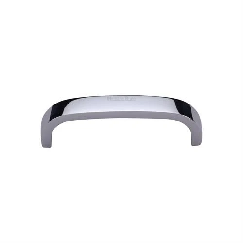 Flat D Shape Cabinet Pull Handles - Available In Three Sizes - Polished Chrome