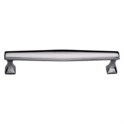 Art Deco Style Stepped Pattern Cabinet Pull Handle - Available In Four Lengths - Polished Chrome