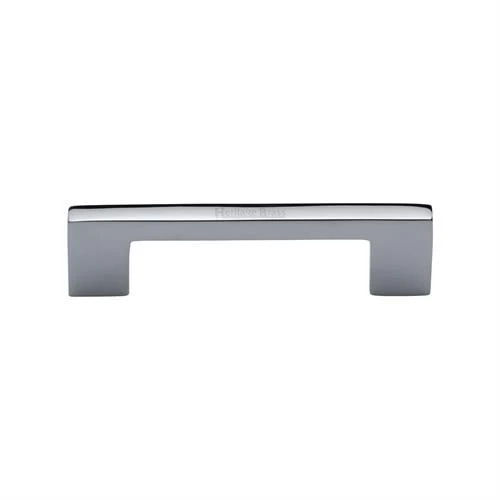 Slim Rectangular Section Cupboard Door / Drawer Pull Handle - Available In Seven Sizes - Polished Chrome