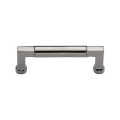 Rectangular Section Cabinet Pull Handle With Round Grip - Available In Six Sizes - Polished Nickel