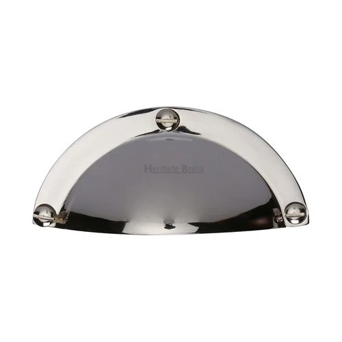 Half Moon Shape Face Fix Cup Handle - Polished Nickel