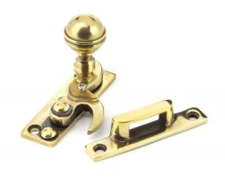 Prestbury Hook Pattern Sash Fastener - Aged Brass Unlacquered
