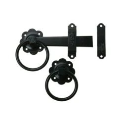Plain Ring Gate Latch - Matt Black