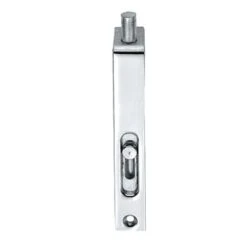 Small Flush Bolt With Slide Knob For Double Doors - Polished Chrome