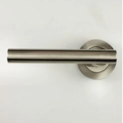 Petra Lever Handles - Satin Nickel - Suitable For Use With FD30 / FD60 Fire Doors