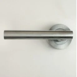 Petra Lever Handles - Satin Chrome - Suitable For Use With FD30 / FD60 Fire Doors