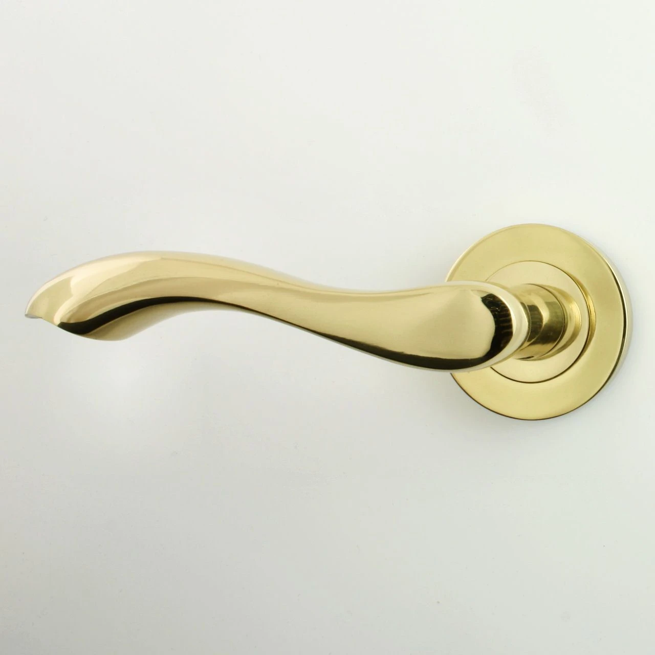 Gamma Door Handles - Polished Brass Plated