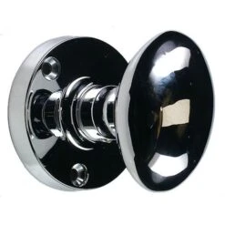Oval Shape Mortice Knobs - Polished Chrome