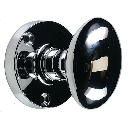Oval Shape Mortice Knobs - Polished Chrome