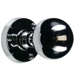 Mortice Door Knobs - Ball Shaped Design - Polished Chrome
