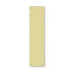 Flat Sheet Square Cornered - Finger Plate - 300mm X 75mm - Polished Brass (Lacquered)