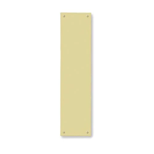Flat Sheet Square Cornered - Finger Plate - 300mm X 75mm - Polished Brass (Lacquered)