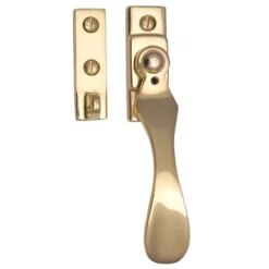 Wedge Pattern - Locking Casement Window Fastener - Polished Brass (Lacquered)