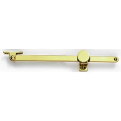 Screw Down Pattern Sliding Casement Window Stay - Polished Brass (Lacquered)