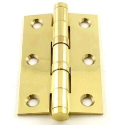 4 Ball Bearing Hinge - Polished Brass PVD Plated - 76mm X 50mm