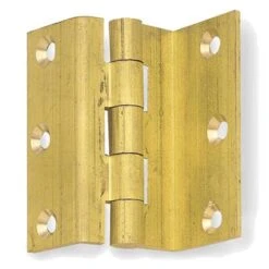 Storm Proof Hinges - Solid Drawn Self Colour Brass - 63mm