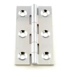 Small Polished Chrome Cabinet Hinges - 64mm X 35mm