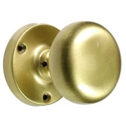 Mushroom Shape Mortice Knob Set - Satin Brass (Lacquered)
