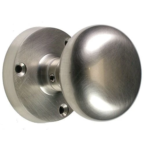 Mushroom Shape Door Knob Set - Satin Nickel