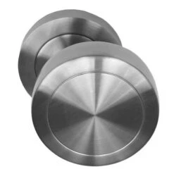 Offset Cranked Door Knobs - Satin Stainless Steel