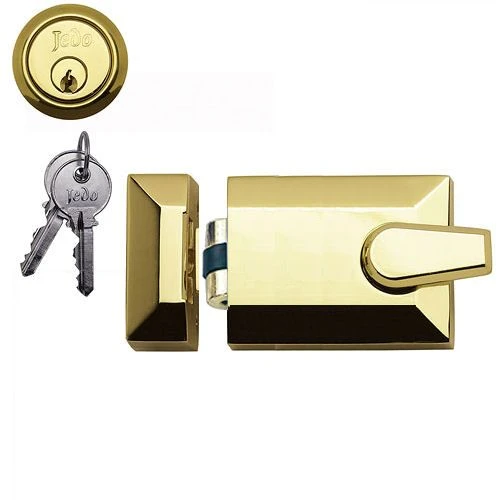 Roller Bolt Night Latch - Polished Brass (Lacquered)