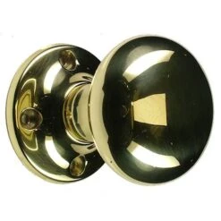 Unsprung Hollow Traditional Mortice Knob - Polished Brass (Lacquered)