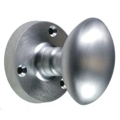 Oval Shape Mortice Knob Set - Satin Chrome