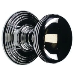 Ringed Pattern Mortice Knobs - Polished Chrome
