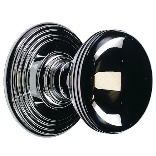 Ringed Pattern Mortice Knobs - Polished Chrome