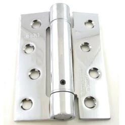 Self Closing Spring Loaded Hinges - 102mm X 76mm - Polished Chrome