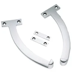 Fixed Quadrant Arm Stays For Fanlight Windows - Polished Chrome