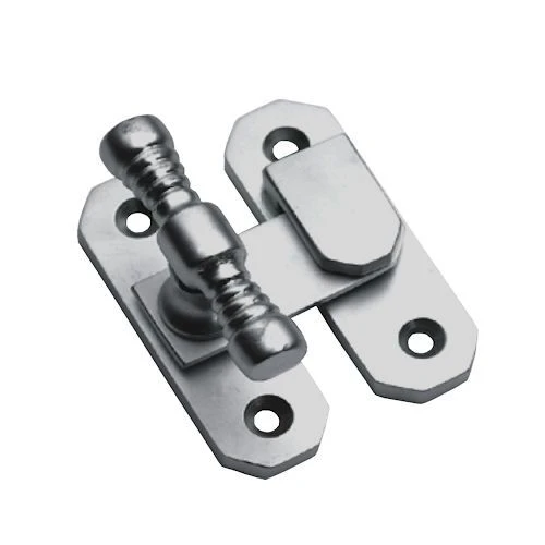 Reeded Pattern T-Handle Throw Over Fastener - Satin Chrome