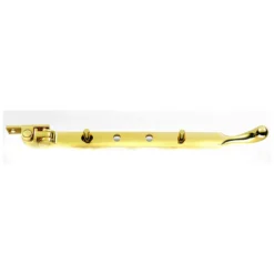Bulb End Design - Casement Window Stay - Polished Brass (Lacquered)