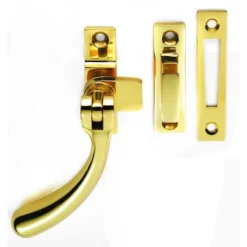 Bulb End Window Fastener - Suitable For Use On Weather Stripped Windows - Polished Brass (Lacquered)