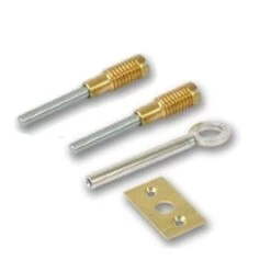 Screw Locking Window Bolts For Sliding Sash Windows - Brass