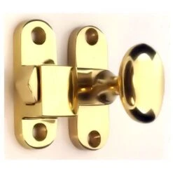 Throw Over Catch Suitable For Sliding Or Folding Doors - Polished Brass (Lacquered)