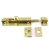 Ringed Pattern Barrel Bolt - Polished Brass (Lacquered)