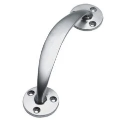 Bow Shape Face Fix Pull Handle - Satin Chrome