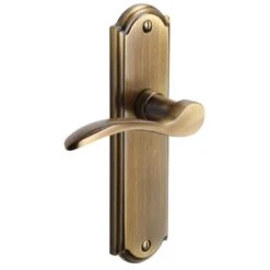 Howard Suite Lever Handles - Antique Brass (Gloss Lacquered)