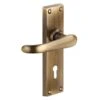 Windsor Suite - Straight Victorian Door Handles - Antique Brass (Gloss Lacquered)