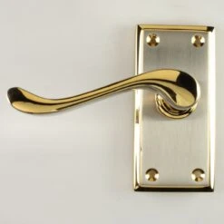 Edwardian Lever Suite - Dual Finish - Satin Nickel & Gold