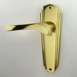 Waldorf Art Deco Lever Suite - Polished Brass (Lacquered)