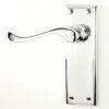 Edwardian Door Handle Suite - Polished Chrome