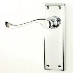 Edwardian Door Handle Suite - Polished Chrome